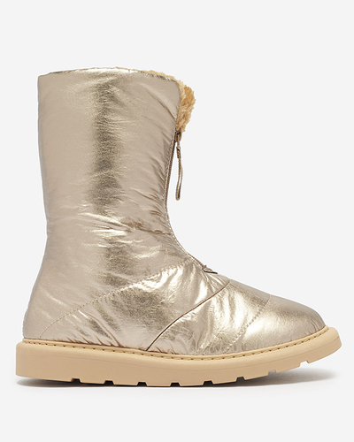 Rosa-goldene Damenschuhe a'la Schneestiefel Tirigga- Footwear