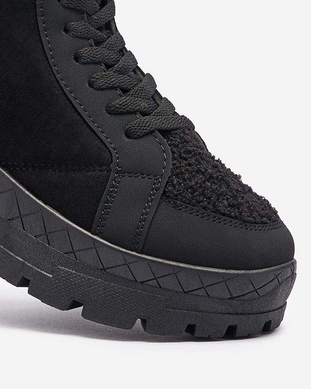 Isolierte Damen-Trapper-Stiefel in Schwarz Wosser- Footwear