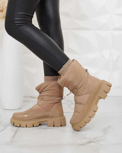 Жіночі снігоступи Royalfashion Slip-on коричневі Sadella