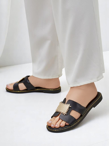 Royalfashion Damenslides mit Verzierungen Crattes