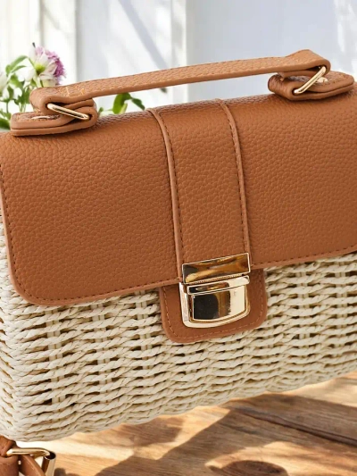 Royalfashion Kleine Rattan-Handtasche Typ Truhe