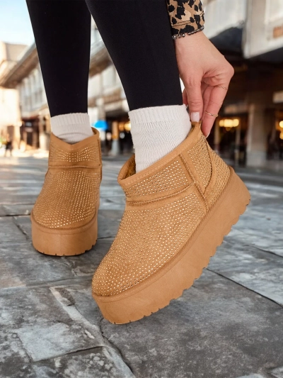 Royalfashion Beige Damen Schneestiefel à la UGGs Corob