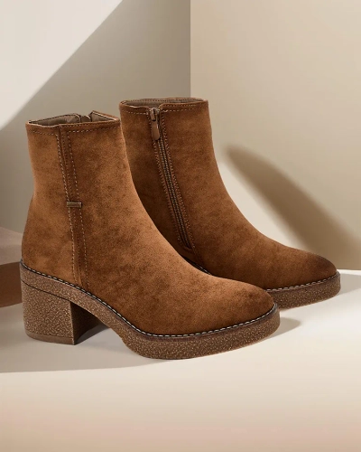 Royalfashion Eco-Wildleder Damen Stiefeletten mit Stiletto-Absatz Egrios