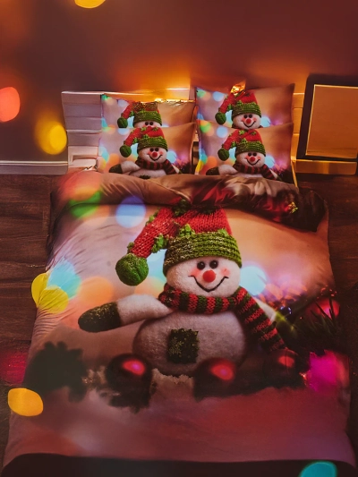 Royalfashion Weihnachtsbettwäsche 160x200 3-TEILIGES Set