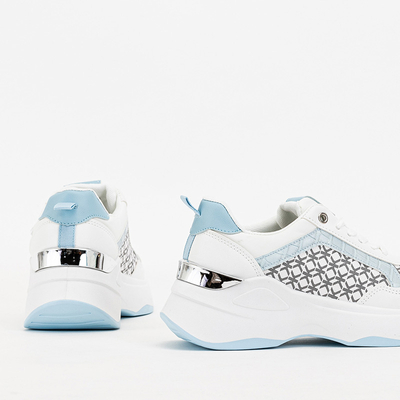 Blau-weiße Damen-Sportschuhe Turnschuhe Weniso - Schuhe
