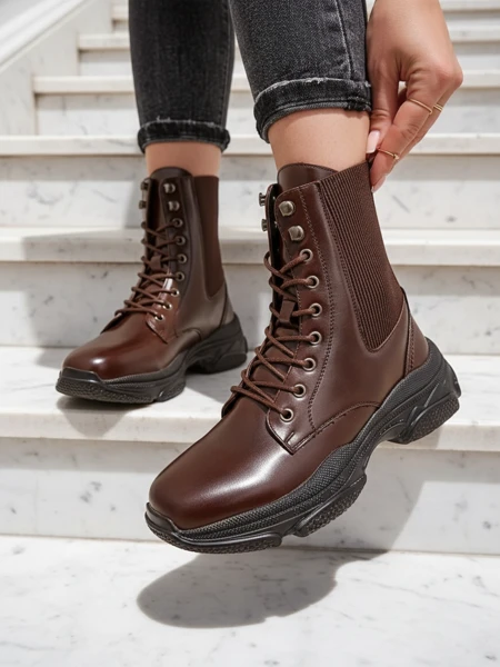 Royalfashion Damen Arbeitsstil Stiefeletten Ronoppa