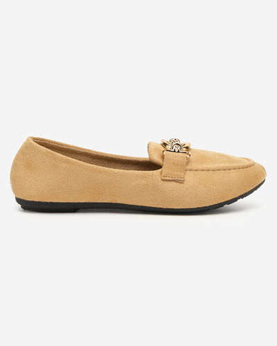 Beige Mokassins aus Öko-Veloursleder Brussi - Footwear