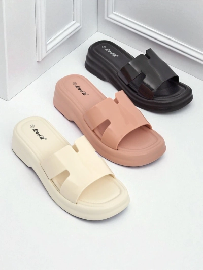 Royalfashion Damen Pantoletten mit dicker Sohle Nova Gloss