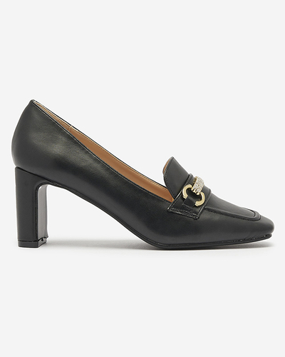 Schwarze Damen Pumps im Mokassin-Stil Kolalic- Footwear