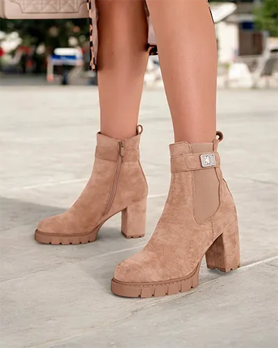 Royalfashion Damen Ankle Boots auf dem Pfosten Effo