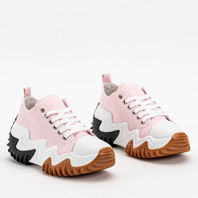 OUTLET Rosa Damenschuhe a'la Sneakers Wenova - Schuhe