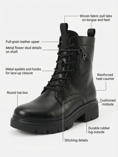 Öko-Leder Stiefeletten