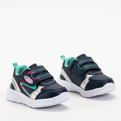 Mikorasi Sportschuhe für Mädchen in Marineblau und Mintgrün - Schuhe