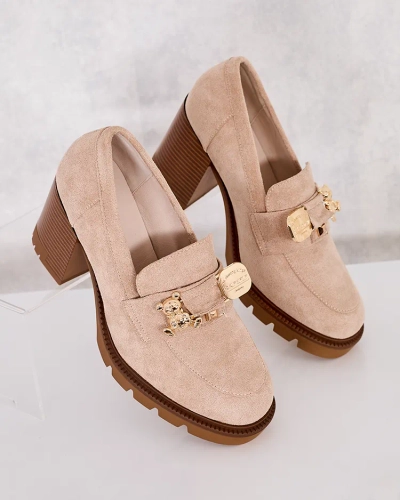 Royalfashion Damen hohe Stiletto Mokassins Nezii