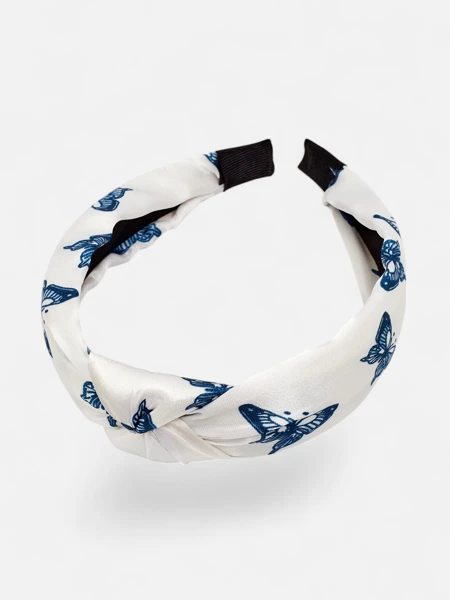 Royalfashion Kariertes Haarband mit Schmetterlingen Butterfly Weave