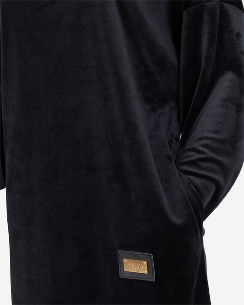 Чорна жіноча туніка з цирконами