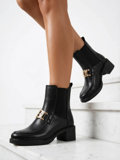 Royalfashion Damen Stiefeletten mit niedrigem Absatz Ewios