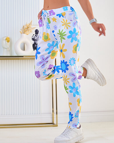 Royalfashion Damenhose aus geblümtem Stoff