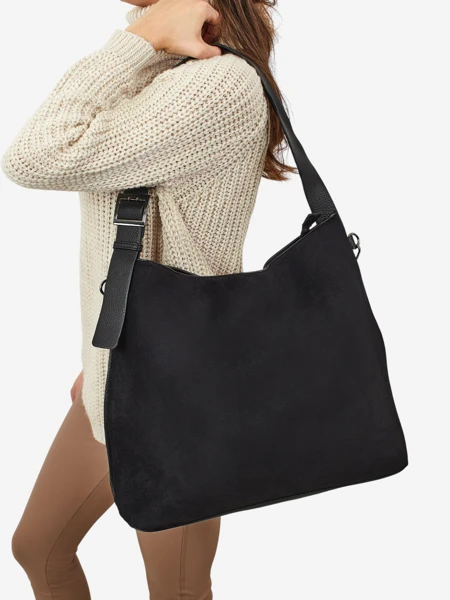 Damen Shopper Handtasche Eco Wildleder Donenn