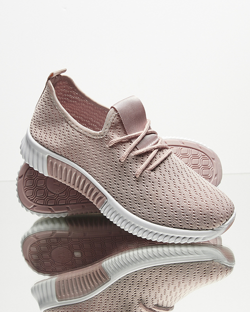 Рожеві жіночі тканинні спортивні туфлі Vobbu- Footwear