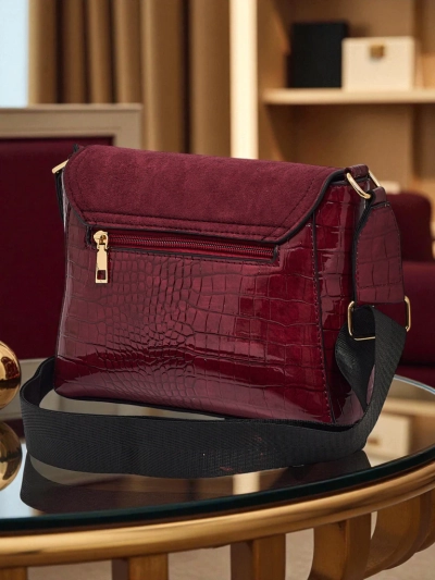 Kleine Damenhandtasche aus Öko-Leder mit Prägung Narelle