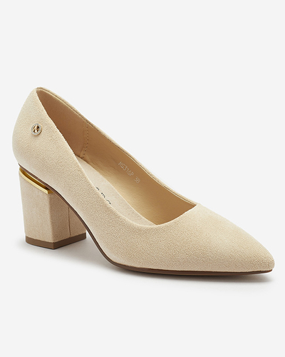 Beige Damen Pumps auf einem Pfosten Nanly- Footwear