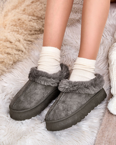 Royalfashion Damen Kurzstiefel a'la Schneestiefel Kapfiee