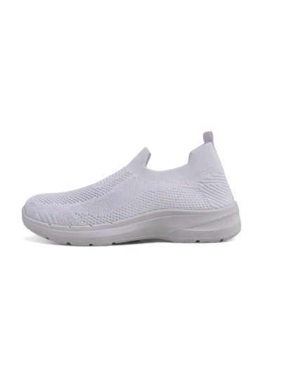 Weiße Damen-Slipper-Sneakers Aura Bianca - Leicht und Atmungsaktiv für Sommer und Frühling