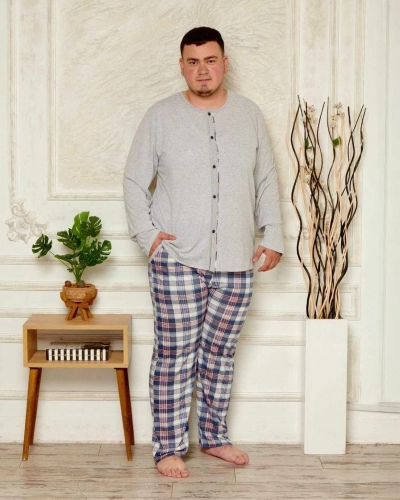 Royalfashion Herren-Pyjama aus Baumwolle mit Druck