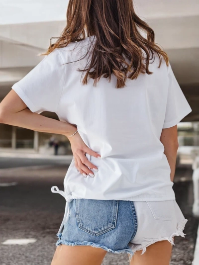 Royalfashion Damen Baumwollbluse mit der Aufschrift