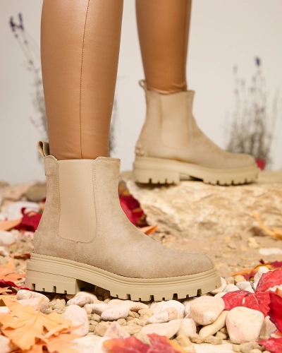 Royalfashion Beige isolierte Comfy Walk Damenstiefel
