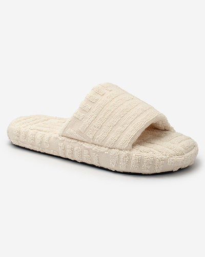 Royalfashion Beige Damen-Stoff-Flip-Flops Tylles