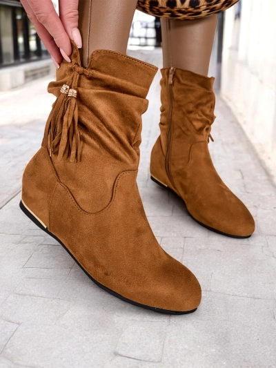 Royalfashion Eko - Wildleder-Stiefeletten auf verdecktem Keilabsatz Lovely
