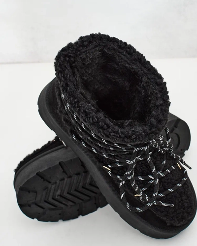 Royalfashion Damen-Schneestiefel zum Schnüren Evonie