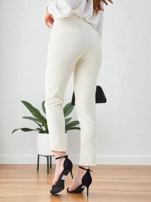 Royalfashion Жіночі treggings з декоративними гудзиками