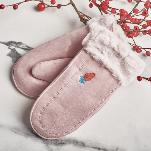 Рожеві дитячі рукавички