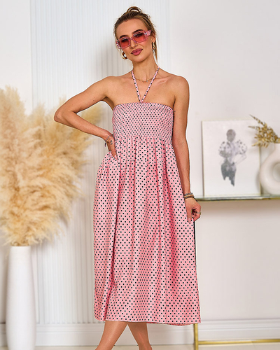 Royalfashion Knielanges Tupfenkleid für Damen