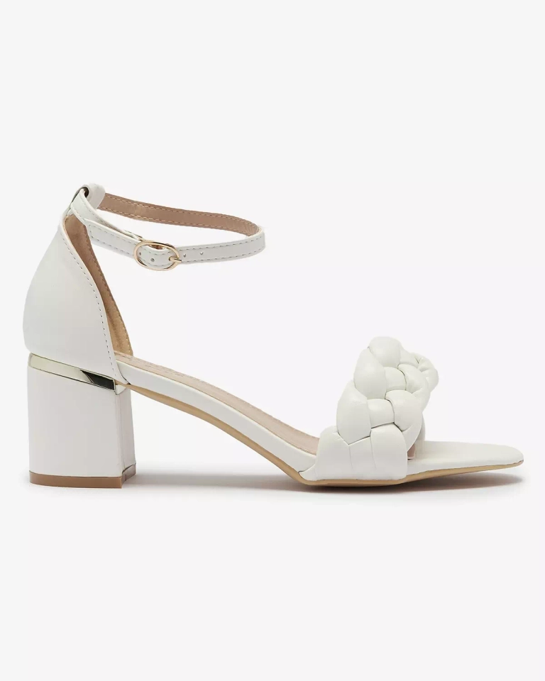 Weiße Damen Pfostensandalen Marines - Schuhe