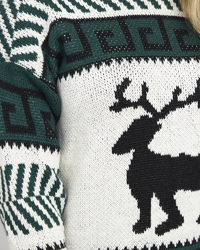 Grünes Kleid im Pullover-Stil für Damen - Kleidung