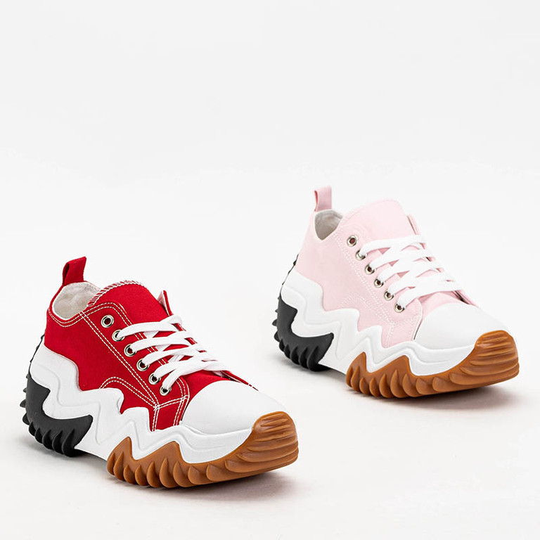 OUTLET Rosa Damenschuhe a'la Sneakers Wenova - Schuhe