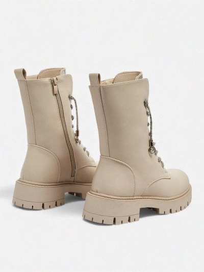 Öko-Leder Schnürstiefeletten Damen Farly