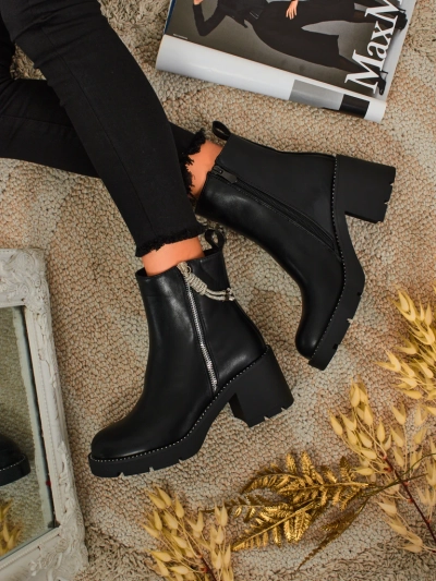 Damen Stiefeletten mit Blockabsatz Ashen Life