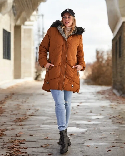 Royalfashion Brown Damen Winterjacke