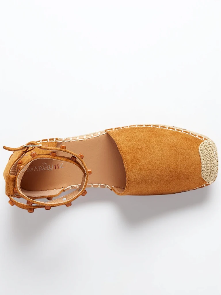 Hellbraune Damen-Espadrilles mit Lonesi-Jets - Schuhe