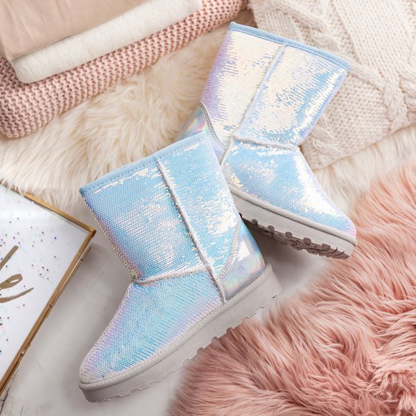 Blaue Schneeschuhe mit Pailletten Sweet Mermaid - Footwear