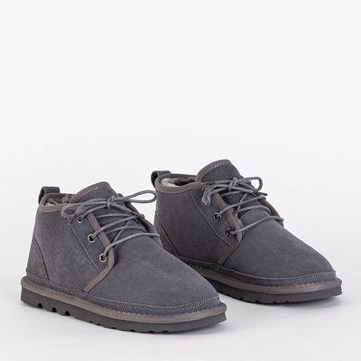 Kinderstiefeletten Luna Taubengrau Leder Bequem für den Winter
