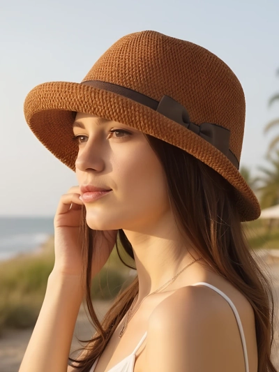 Royalfashion Damenhut mit Schleife verziert Summer Grace