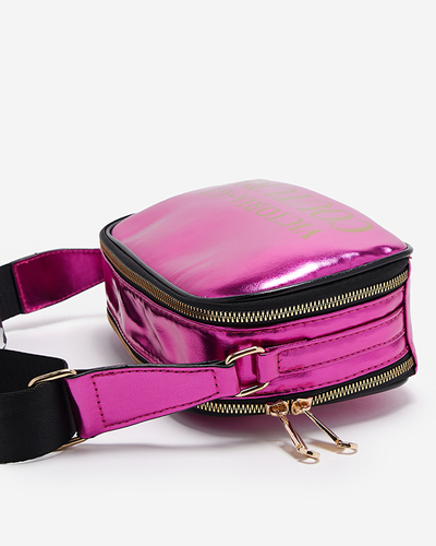 Kleine glänzende Damengeldbörse mit Inschriften - Accessoires