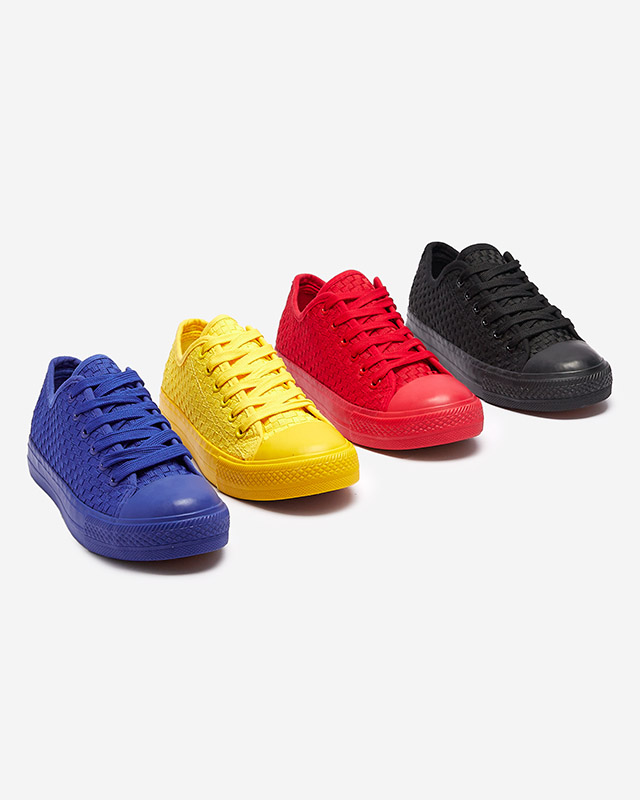 Rote Damen Turnschuhe mit Prägung Aklina - Schuhe