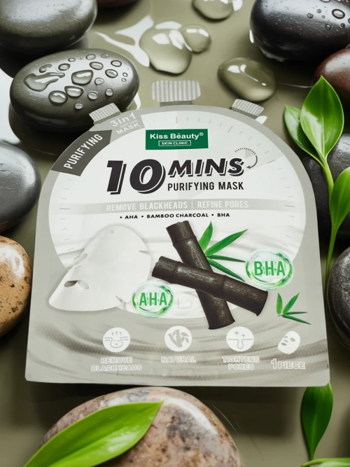 Тканинна маска для обличчя Очищаюча з Бамбуковим Вугіллям